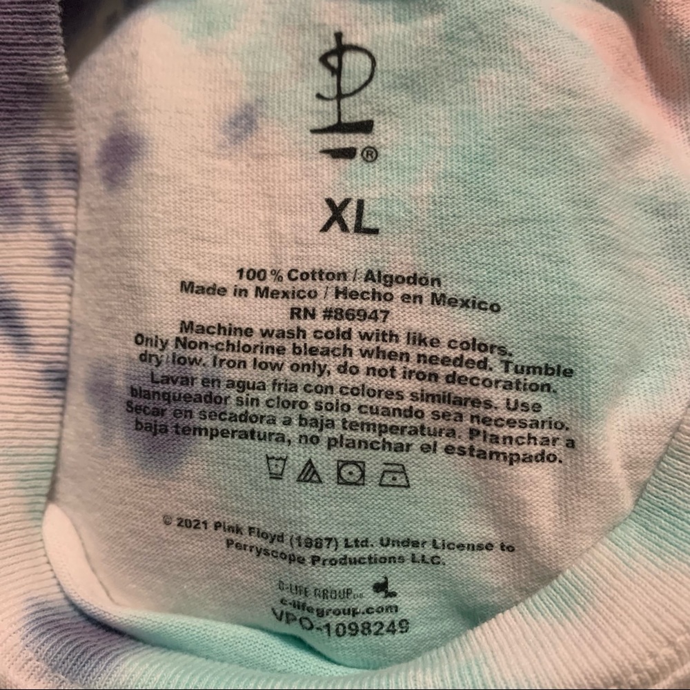 Pink Floyd London 1973 Tie Dye Tee Shirt - Picture 8 of 10
